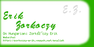 erik zorkoczy business card